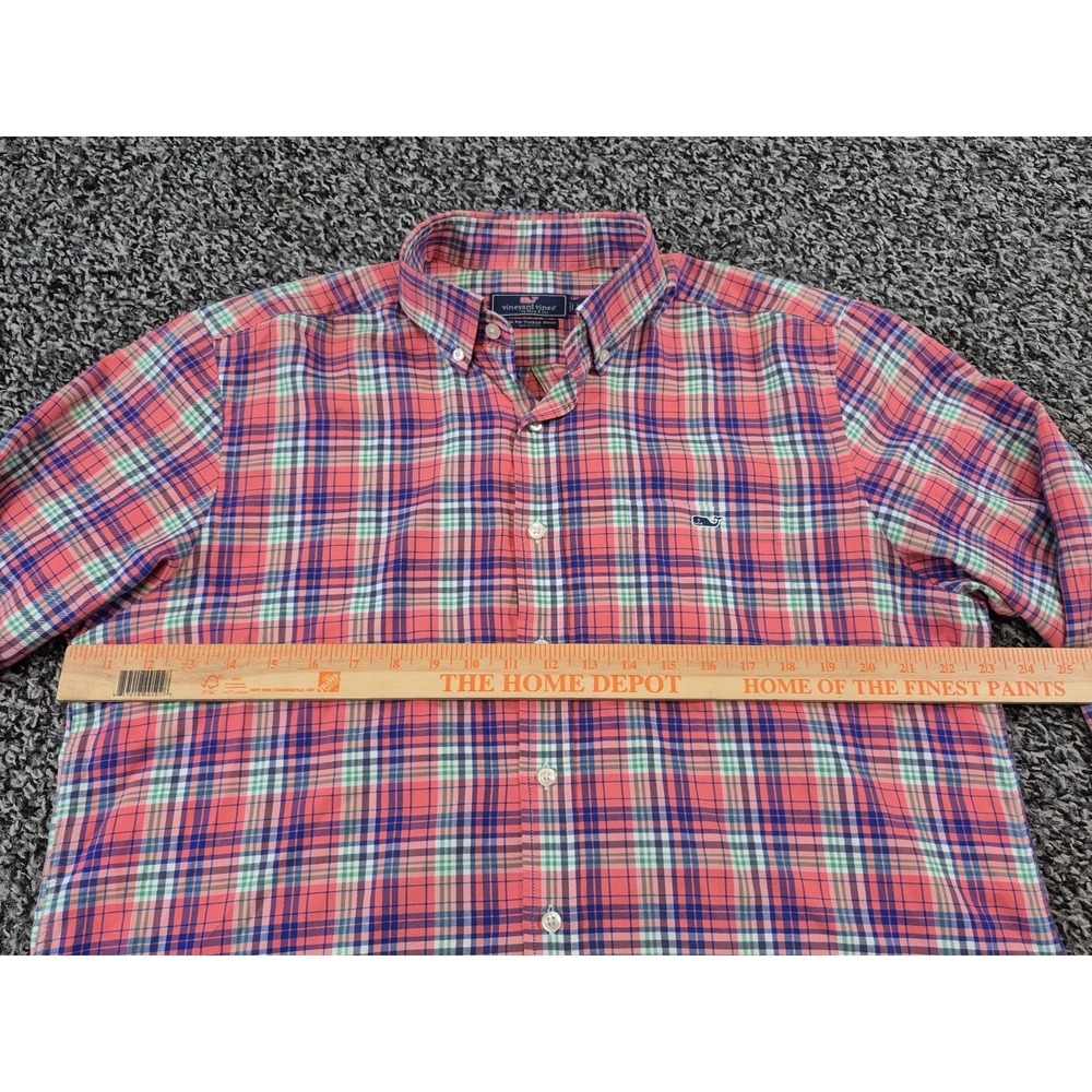 Vineyard Vines Men's L Slim Fit Tucker Shirt Button Down Pastel Multi Plaid - Picture 5 of 7